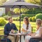 Fabric Outdoor Heavy Duty Market Umbrella with Crank Handle, 8 Sturdy Ribs, UV Protection